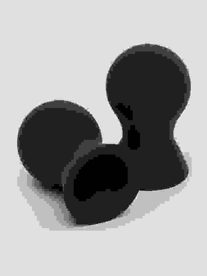 Lovehoney Perfect Pair Silicone Nipple Suckers, Black, hi-res